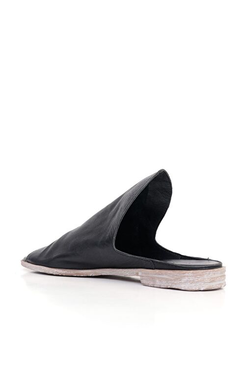Bueno Shoes Siyah Deri Kadın Düz Terlik 01wn5019 - Görsel 3