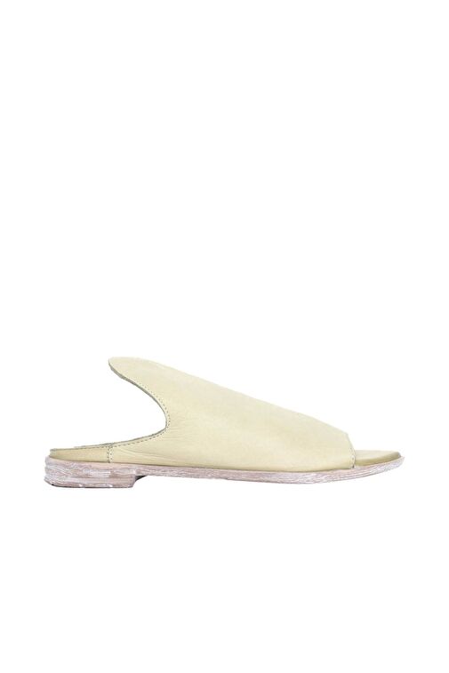 Bueno Shoes Haki Deri Kadın Düz Terlik 01wn5019 - Görsel 2