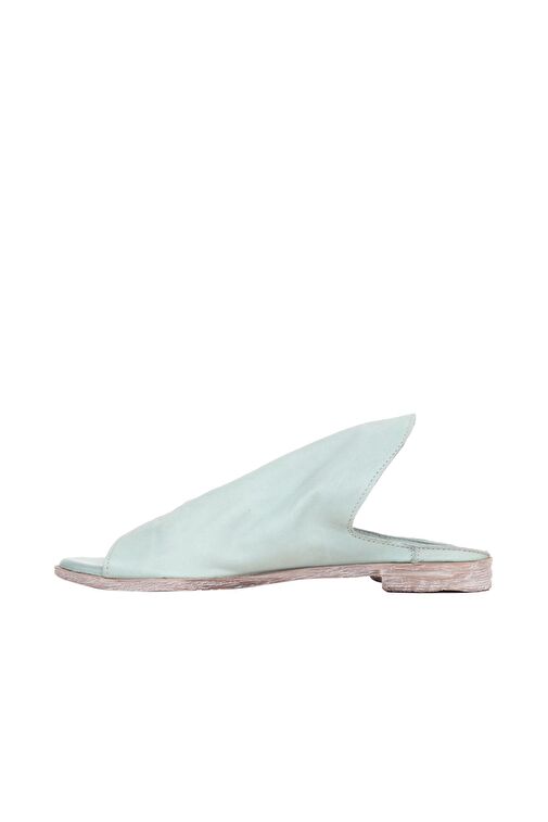 Bueno Shoes Mavi Deri Kadın Düz Terlik 01wn5019 - Görsel 3