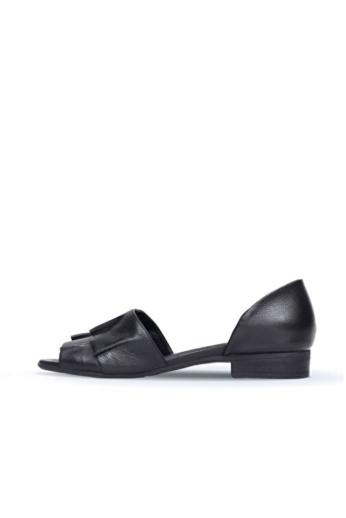 Bueno Shoes Siyah Deri Kadın Babet 01wn5100 - Görsel 4