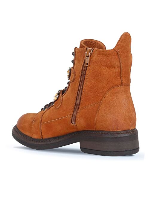 Bueno Shoes Taba Nubuk Kadın Düz Bot 01wm1700 - Görsel 5