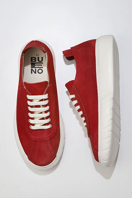 Bueno Shoes Kırmızı Nubuk Erkek Spor Ayakkabı 01mq4904 - Görsel 2
