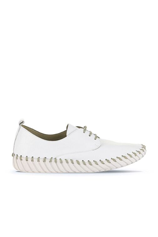 Bueno Shoes Haki Deri Kadın Düz Ayakkabı 01wq0200 - Görsel 2