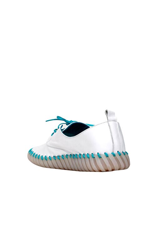 Bueno Shoes Mavi Deri Kadın Düz Ayakkabı 01wq0200 - Görsel 5