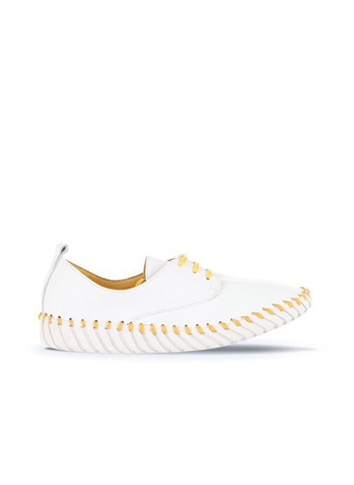 Bueno Shoes Sarı Deri Kadın Düz Ayakkabı 01wq0200 - Görsel 2