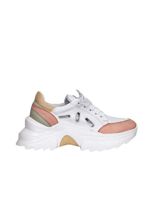 Bueno Shoes Turuncu Deri Kadın Dolgu Topuklu Spor Ayakkabı 01wq10100 - Görsel 2