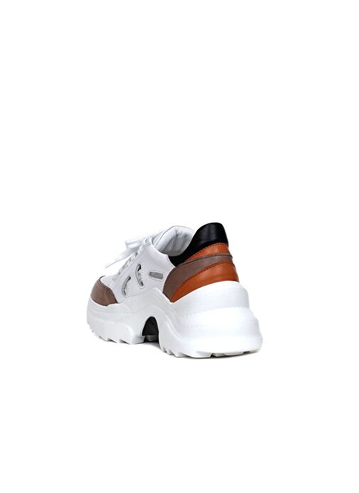 Bueno Shoes Vizon Deri Kadın Dolgu Topuklu Spor Ayakkabı 01wq10100 - Görsel 9