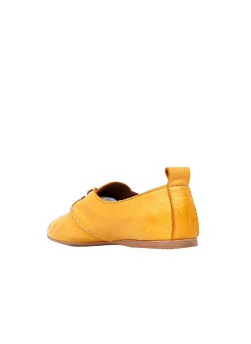 Bueno Shoes Sarı Deri Kadın Günlük Ayakkabı - Görsel 5