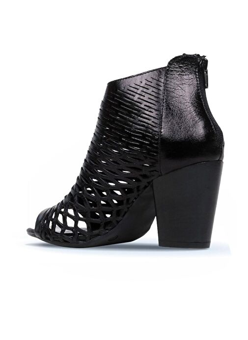 Bueno Shoes Siyah Parlak Deri Kadın Topuklu Sandalet 01wl3700 - Görsel 5