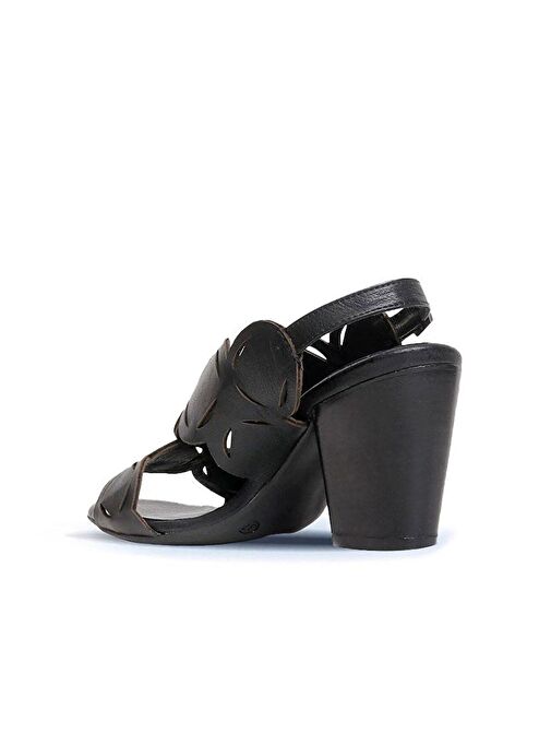 Bueno Shoes Siyah Deri Kadın Topuklu Sandalet 01wq2902 - Görsel 5