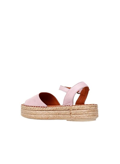 Bueno Shoes Pembe Deri Kadın Dolgu Topuklu Espadril Sandalet 01wq3515 - Görsel 5