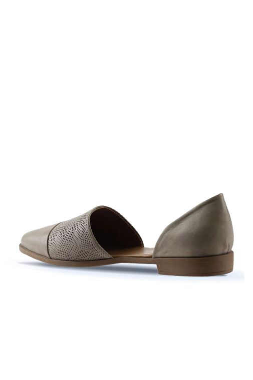 Bueno Shoes Gri Deri Kadın Düz Babet 01wn0101 - Görsel 6