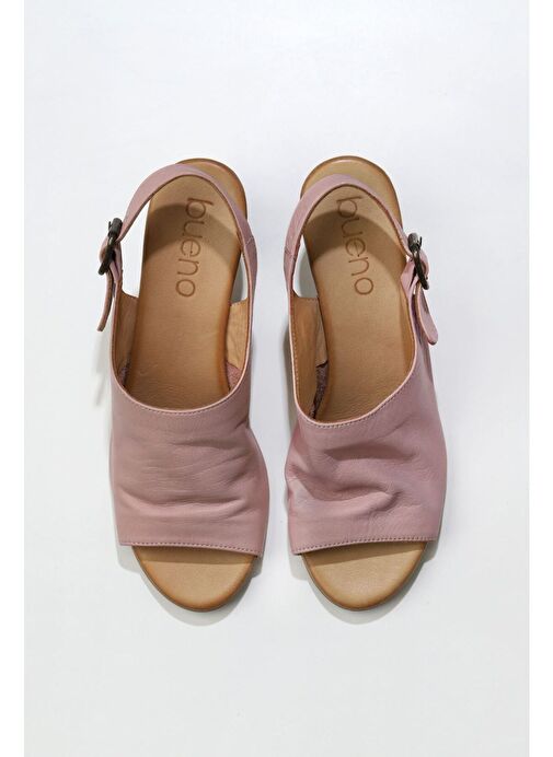 Bueno Shoes Gül Kurusu Deri Kadın Topuklu Sandalet 01wn1513 - Görsel 2