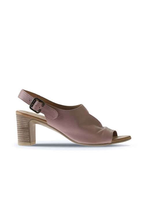 Bueno Shoes Gül Kurusu Deri Kadın Topuklu Sandalet 01wn1513 - Görsel 3