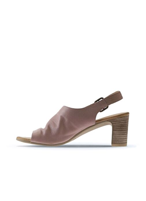 Bueno Shoes Gül Kurusu Deri Kadın Topuklu Sandalet 01wn1513 - Görsel 5