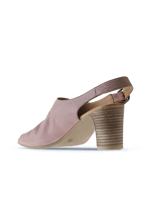 Bueno Shoes Gül Kurusu Deri Kadın Topuklu Sandalet 01wn1513 - Görsel 6