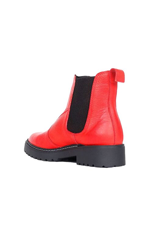 Bueno Shoes Kırmızı Deri Kadın Düz Bot 01wr4204 - Görsel 5