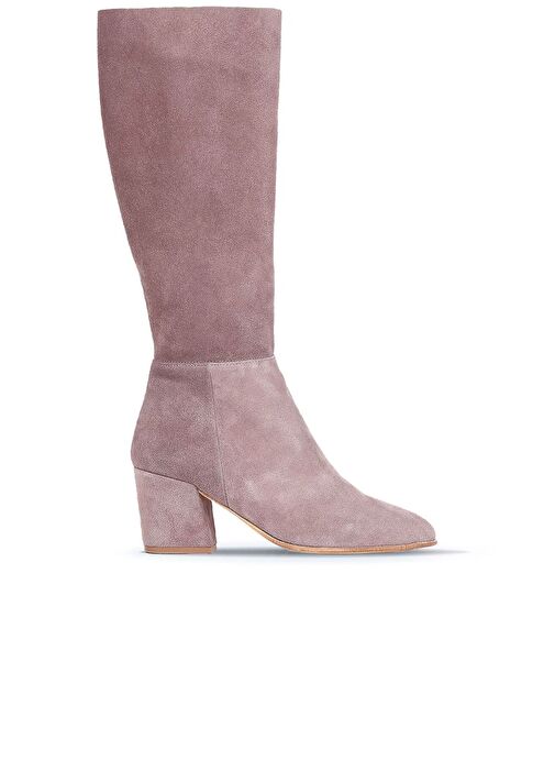 Bueno Shoes Gül Kurusu Süet Kadın Topuklu Çizme 01wr5104 - Görsel 2