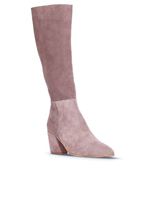 Bueno Shoes Gül Kurusu Süet Kadın Topuklu Çizme 01wr5104 - Görsel 3