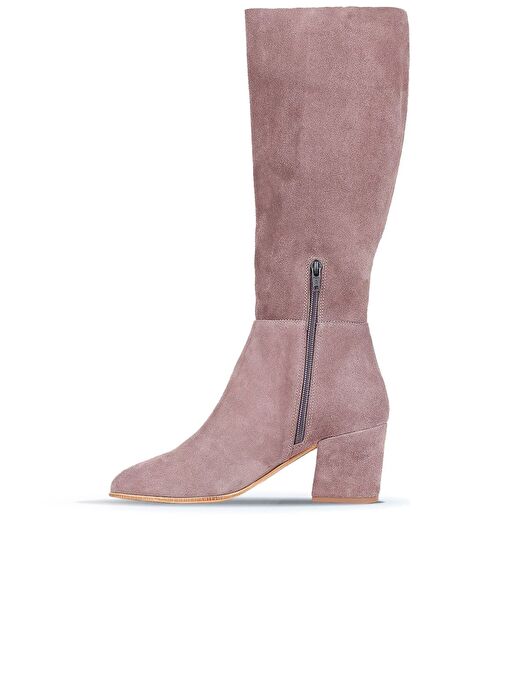 Bueno Shoes Gül Kurusu Süet Kadın Topuklu Çizme 01wr5104 - Görsel 4