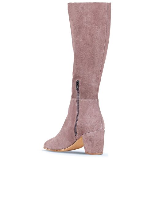 Bueno Shoes Gül Kurusu Süet Kadın Topuklu Çizme 01wr5104 - Görsel 5