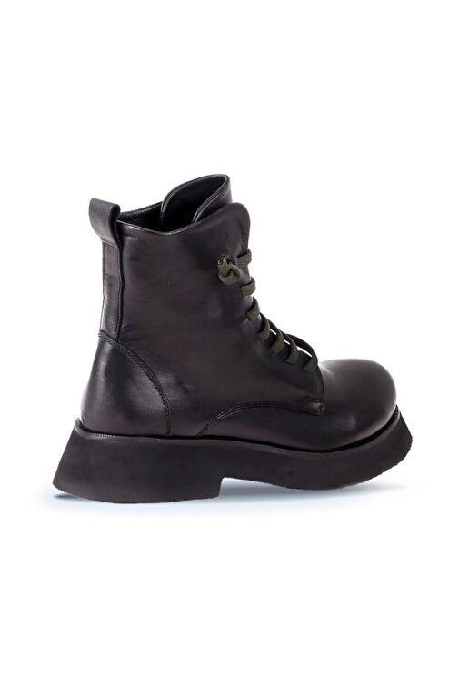 Bueno Shoes Siyah Deri Kadın Dolgu Topuklu Bot 01wr8803 - Görsel 3