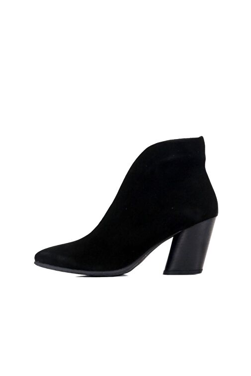 Bueno Shoes Siyah Metis Süet Kadın Topuklu Bot 01wr1404 - Görsel 4