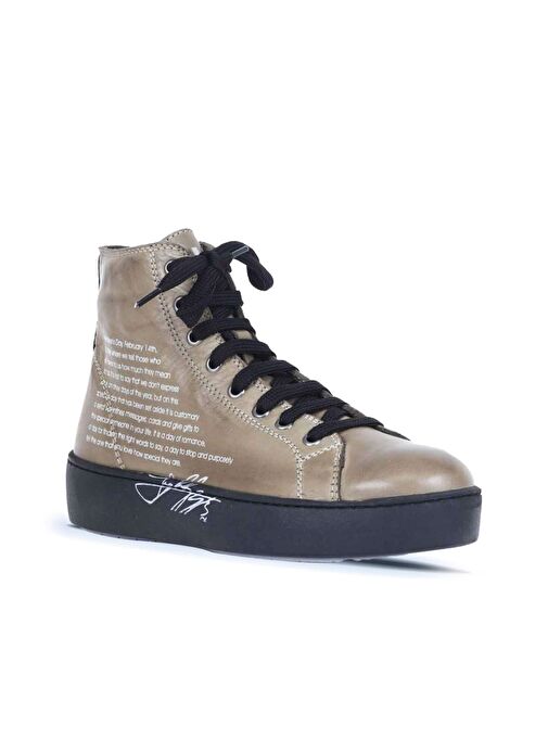 Bueno Shoes Yeşil Deri Kadın Spor Bot 01wr1907 - Görsel 3