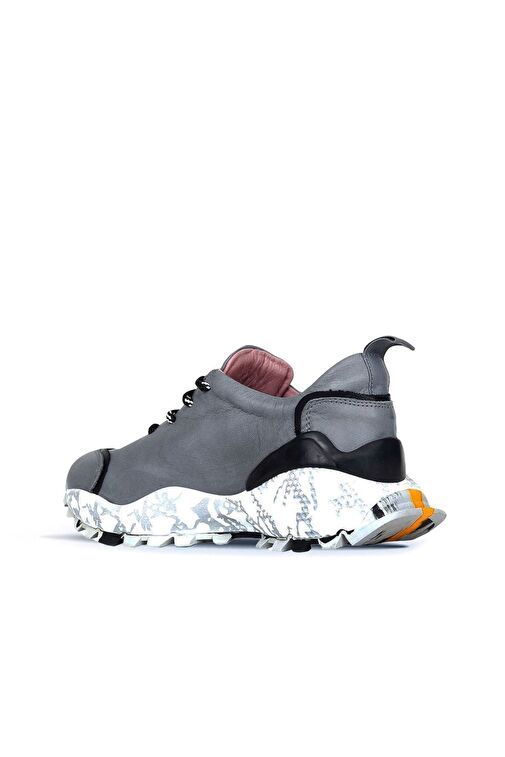 Bueno Shoes Gri Deri Kadın Spor Ayakkabı 01wr2106 - Görsel 5