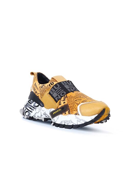 Bueno Shoes Sarı Deri Kadın Spor Ayakkabı 01wr2109 - Görsel 3