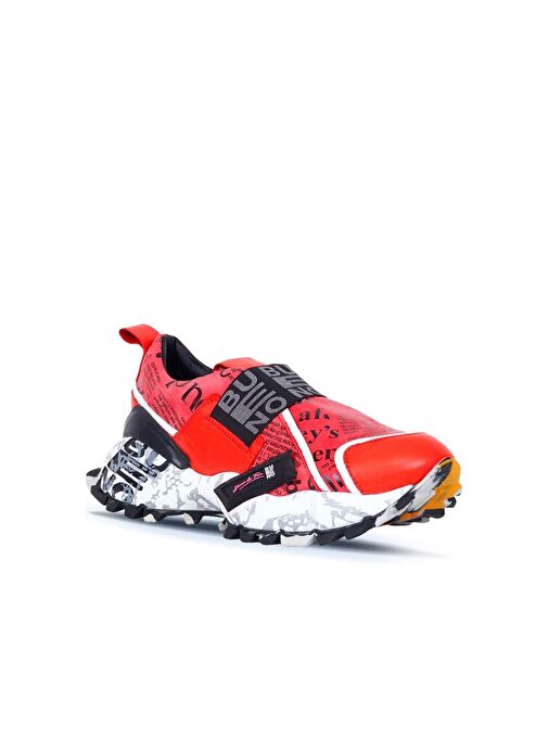 Bueno Shoes Kırmızı Deri Kadın Spor Ayakkabı 01wr2109 - Görsel 3