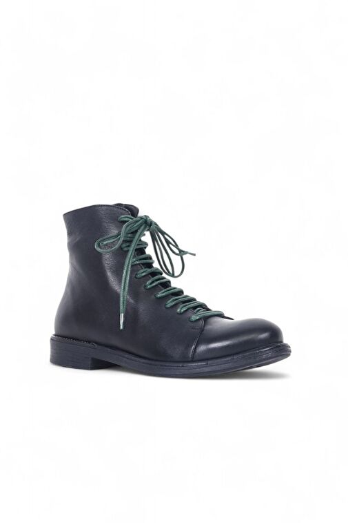Bueno Shoes Yeşil Deri Kadın Düz Bot 01wr3701 - Görsel 3