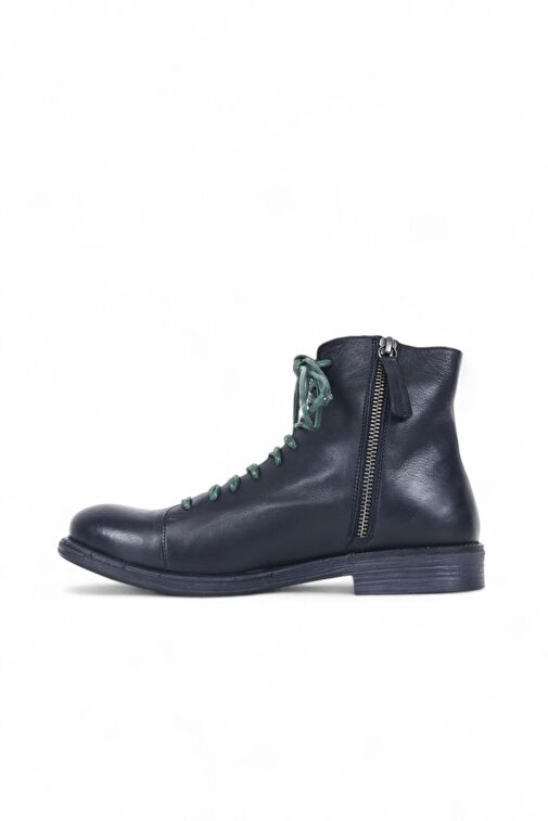 Bueno Shoes Yeşil Deri Kadın Düz Bot 01wr3701 - Görsel 4