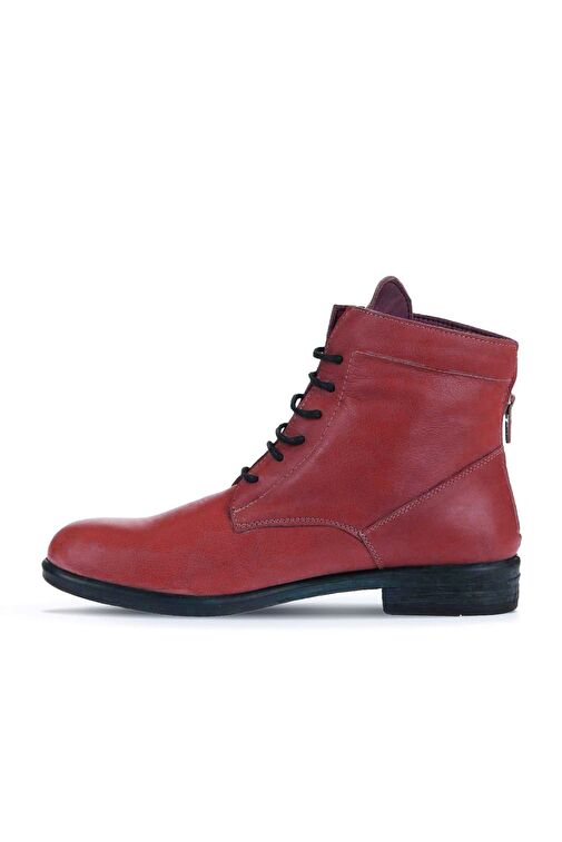 Bueno Shoes Bordo Deri Kadın Düz Bot 01wr4600 - Görsel 4