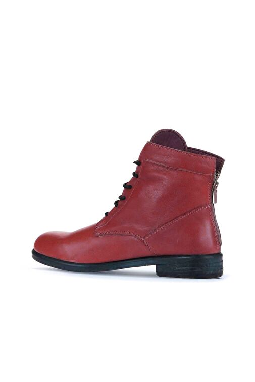 Bueno Shoes Bordo Deri Kadın Düz Bot 01wr4600 - Görsel 5
