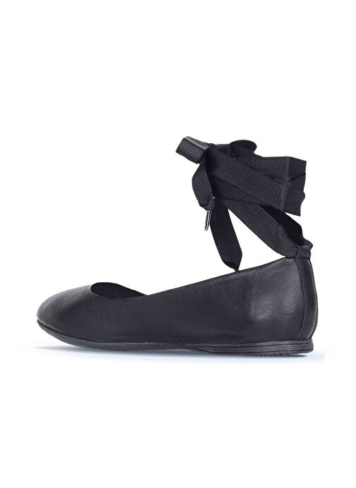 Bueno Shoes Siyah Deri Kadın Babet 01wj2141 - Görsel 5