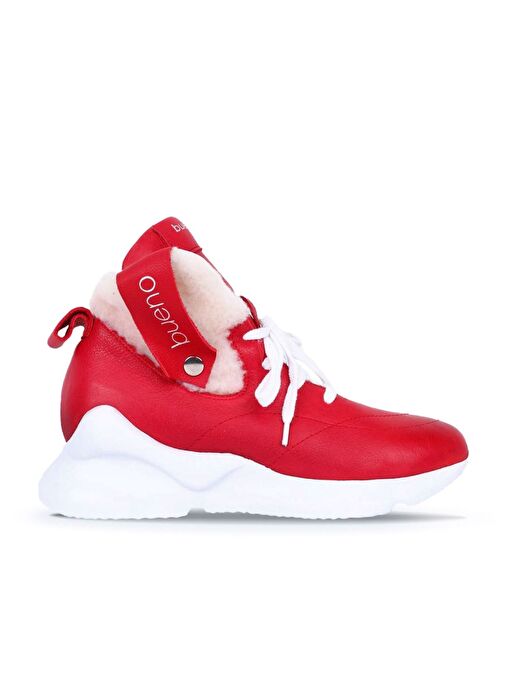 Bueno Shoes Kırmızı Deri Kadın Spor Bot 01wp7903 - Görsel 2