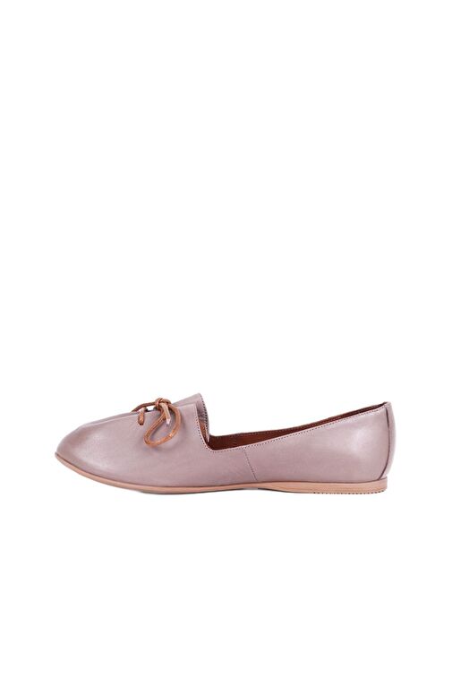 Bueno Shoes Gri Deri Kadın Babet 01wl1237 - Görsel 4