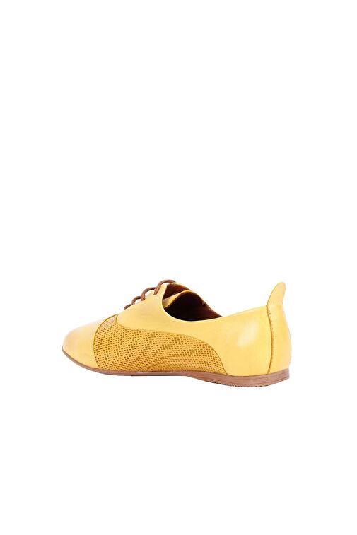 Bueno Shoes Sarı Deri Kadın Babet 01wl1247 - Görsel 5