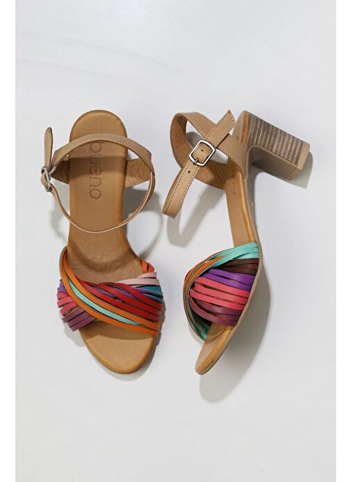 Bueno Shoes Multi M10 Deri Kadın Topuklu Sandalet 01wn1520 - Görsel 3