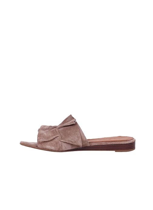 Bueno Shoes Vizon Süet Kadın Düz Terlik 01wn1908 - Görsel 4