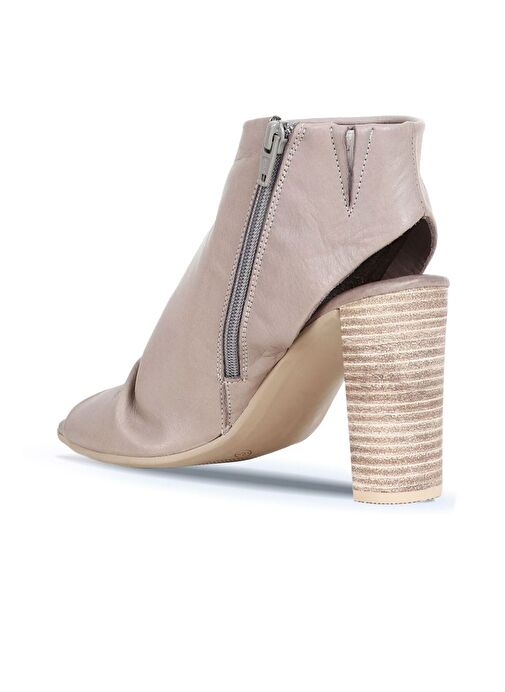 Bueno Shoes Gri Deri Kadın Topuklu Sandalet 01wn4103 - Görsel 5