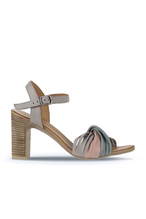 Bueno Shoes Mavi Deri Kadın Topuklu Sandalet 01wn4302 - Görsel 3