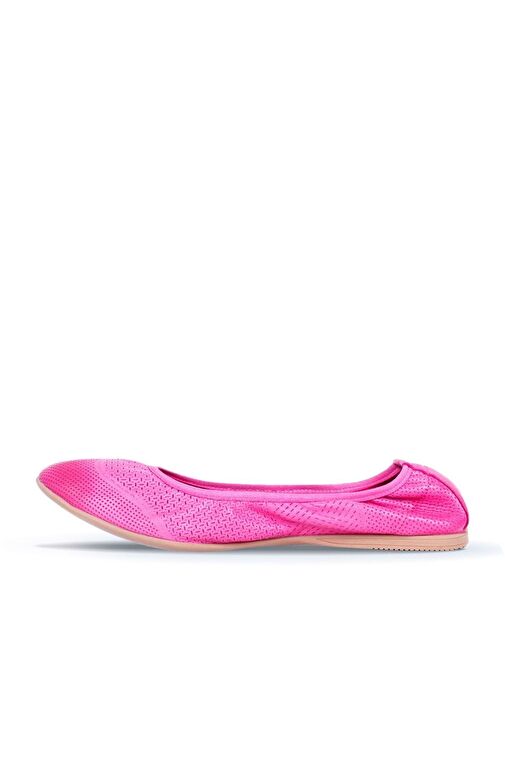 Bueno Shoes Fuşya Deri Kadın Babet 01wq0117 - Görsel 4