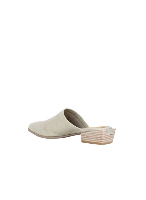 Bueno Shoes Haki Deri Kadın Topuklu Terlik 01wq2603 - Görsel 5