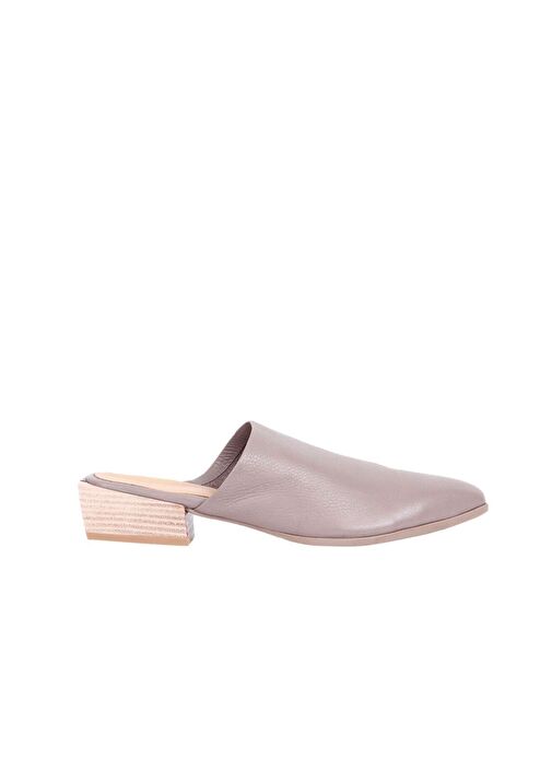 Bueno Shoes Gri Deri Kadın Topuklu Terlik 01wq2603 - Görsel 2