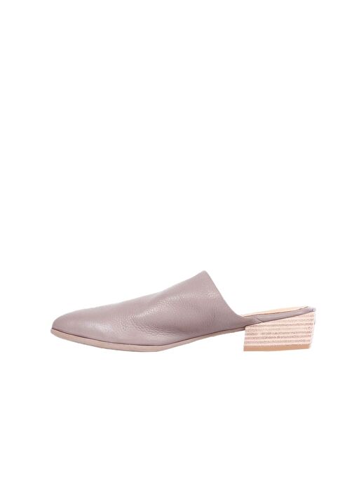 Bueno Shoes Gri Deri Kadın Topuklu Terlik 01wq2603 - Görsel 4