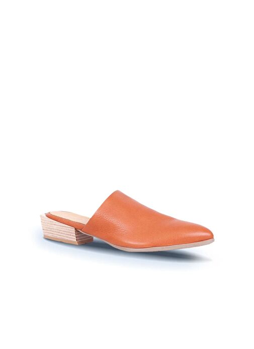 Bueno Shoes Taba Deri Kadın Topuklu Terlik 01wq2603 - Görsel 3