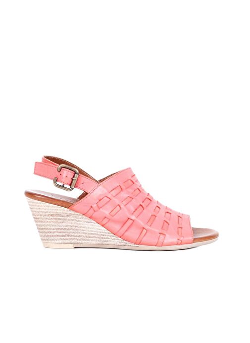 Bueno Shoes Mercan Deri Kadın Dolgu Topuklu Sandalet 01wq7907 - Görsel 2