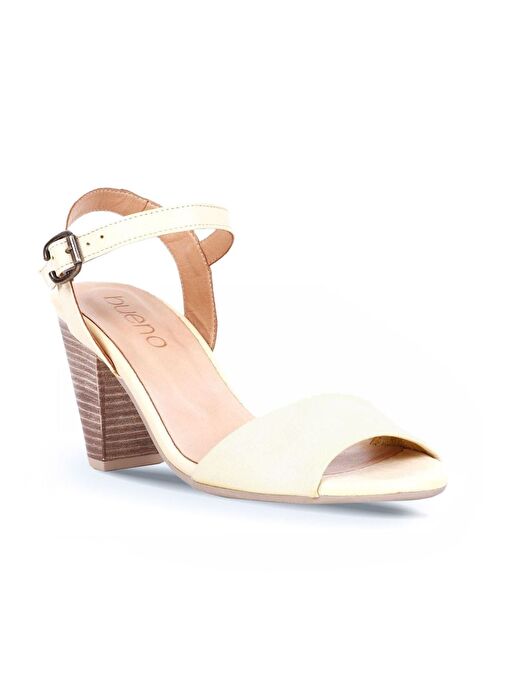 Bueno Shoes Sarı Deri Kadın Topuklu Sandalet 01wq8204 - Görsel 3